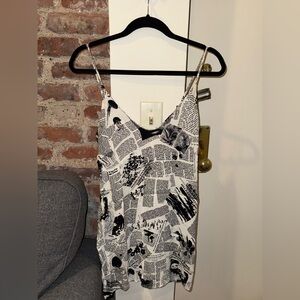 Reformation Black and White Print Mini Dress